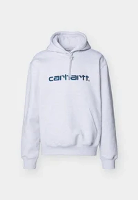 Carhartt WIP HOODED - Sweat à capuche - ash heather/duck blue/bleu pétrole - ZALANDO.FR