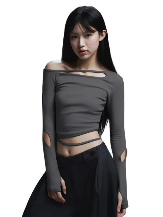 Minimalist Long Sleeve Crop Top