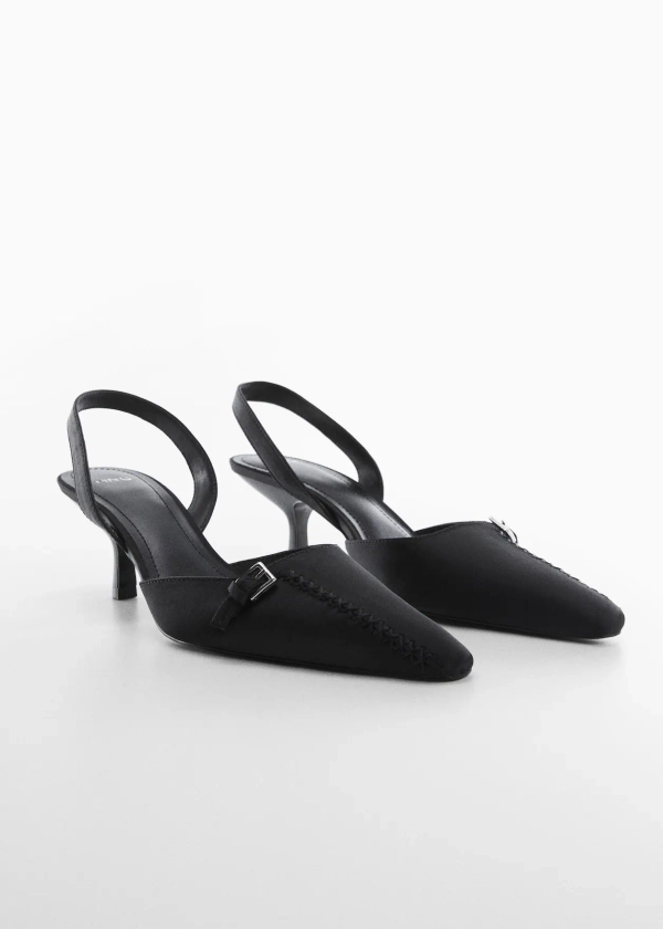 MANGO Satin heeled shoes