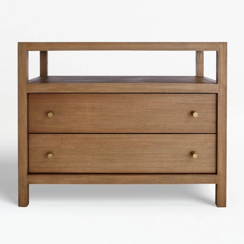 Keane Driftwood Charging Nightstand + Reviews | Crate & Barrel