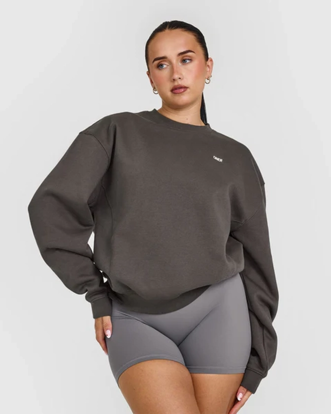 Foundations Crew Neck Sweatshirt | Deep Taupe