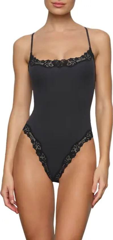 SKIMS Fits Everybody Lace Camisole Bodysuit | Nordstrom