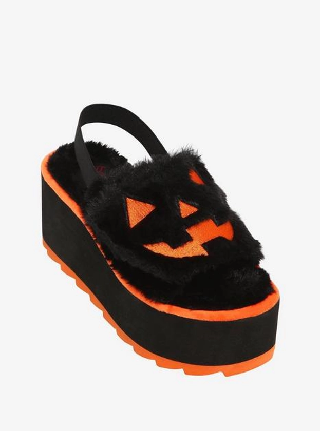 Strange Cvlt Lilly Jack-O'-Lantern Platform Sandals | Hot Topic