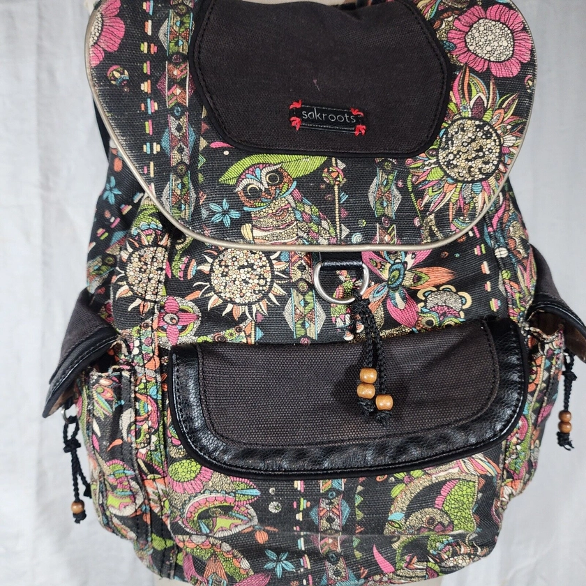 SAKROOTS Artist Circle Flap Backpack Bag Neon Spirit Desert