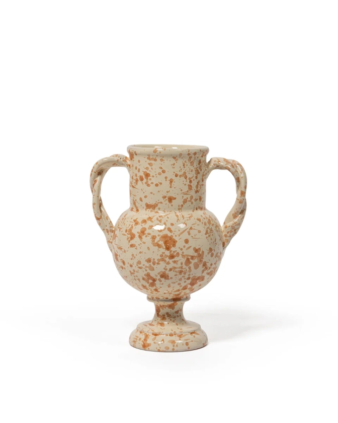 Splatter Handcrafted Ceramic Verona Vase With Handles| Sharland England by Louise Roe