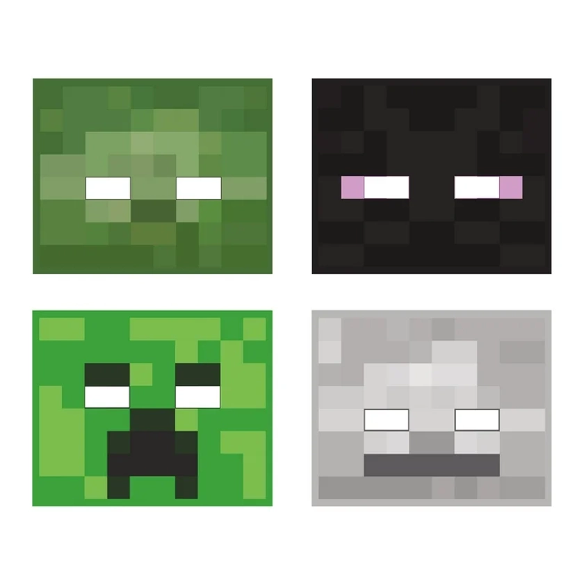 Minecraft Paper Party Masks, 8ct - Walmart.com