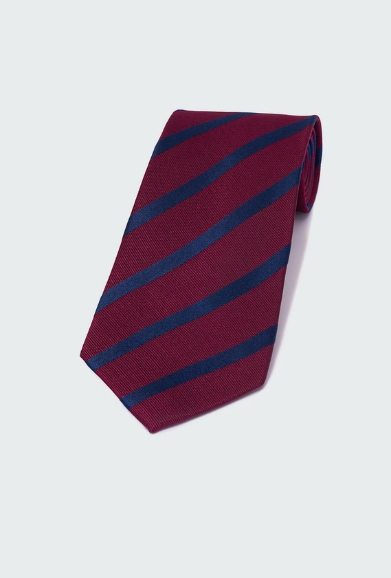 Burgundy Repp Stripe Tie