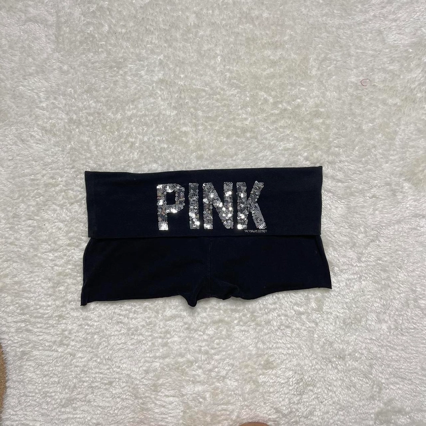 Y2K VS PINK Mircro mini foldover shorts Love PINK...
