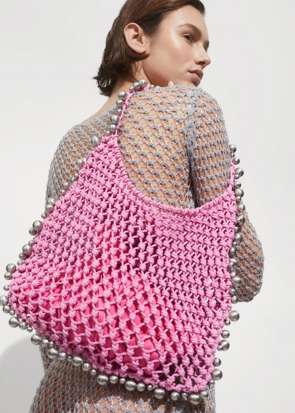 Beaded bag - Woman | MANGO United Kingdom