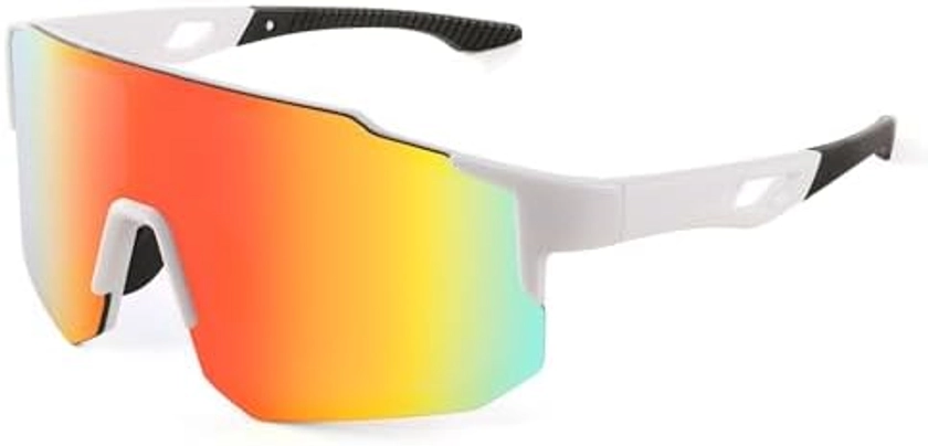 FEISEDY Gafas de sol deportivas para hombres y mujeres con espejo para ciclismo, Deporte Gafas de sol para MTB bicicleta de carretera, senderismo, correr y protección UV400 B2388