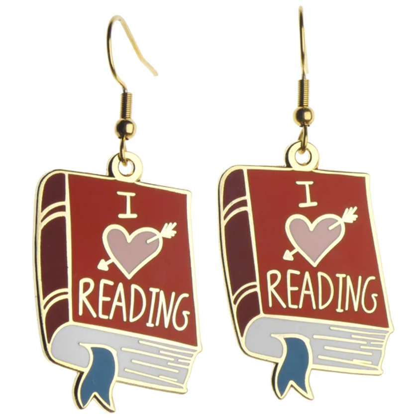 I Heart Reading Earrings