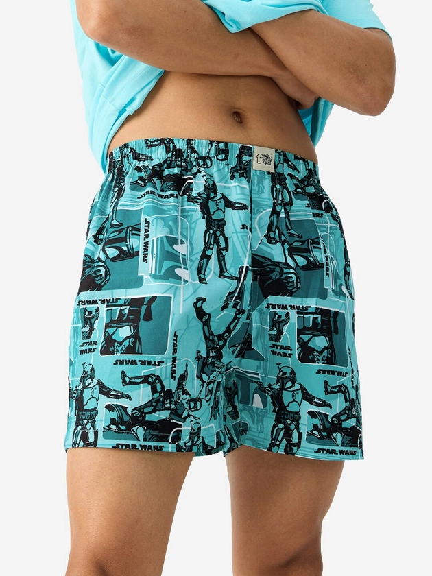 The Souled Store Blue Star Wars Printed Pure Cotton Lounge Shorts