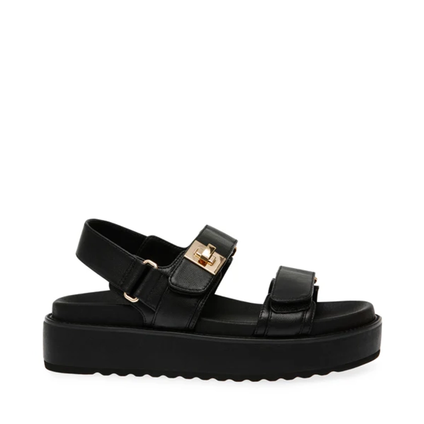 Bigmona Sandal BLACK LEATHER – Steve Madden Europe