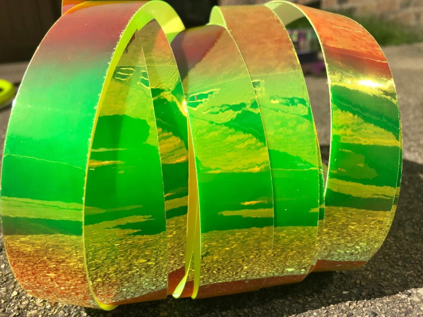 UV Firefly Color Shifting Transparent Taped Hula Hoop