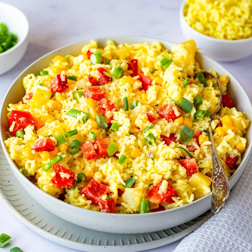 Curried Rice Salad with Pineapple | Lisa's Healthy Kitchen
