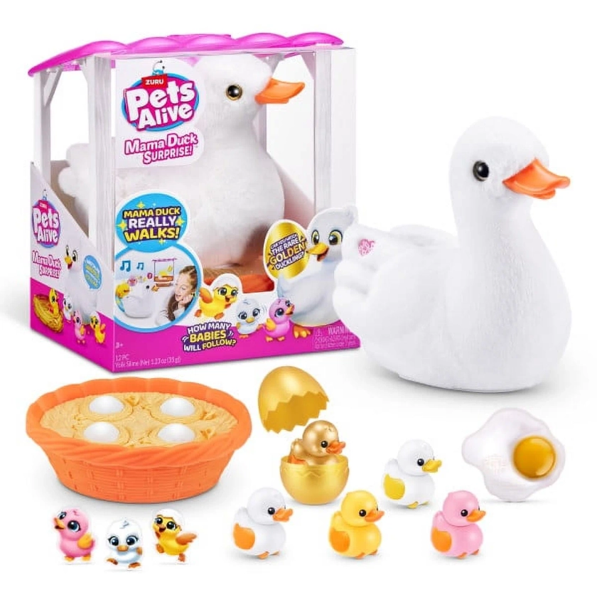 Pets Alive Mama Duck Surprise by ZURU Nurturing Play Surprise Hatching Interactive Girls Toy