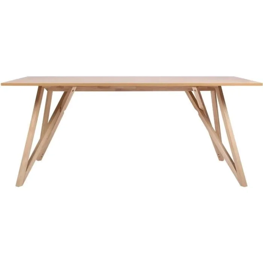 Table à manger - Placage frêne - Style Scandinave - L 180 cm - Sawyer