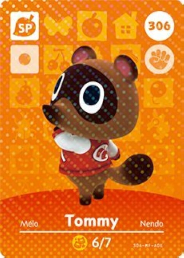 Amazon.com: Tommy - Nintendo Animal Crossing Happy Home Designer Series 4 Amiibo Card - 306 : Video Games