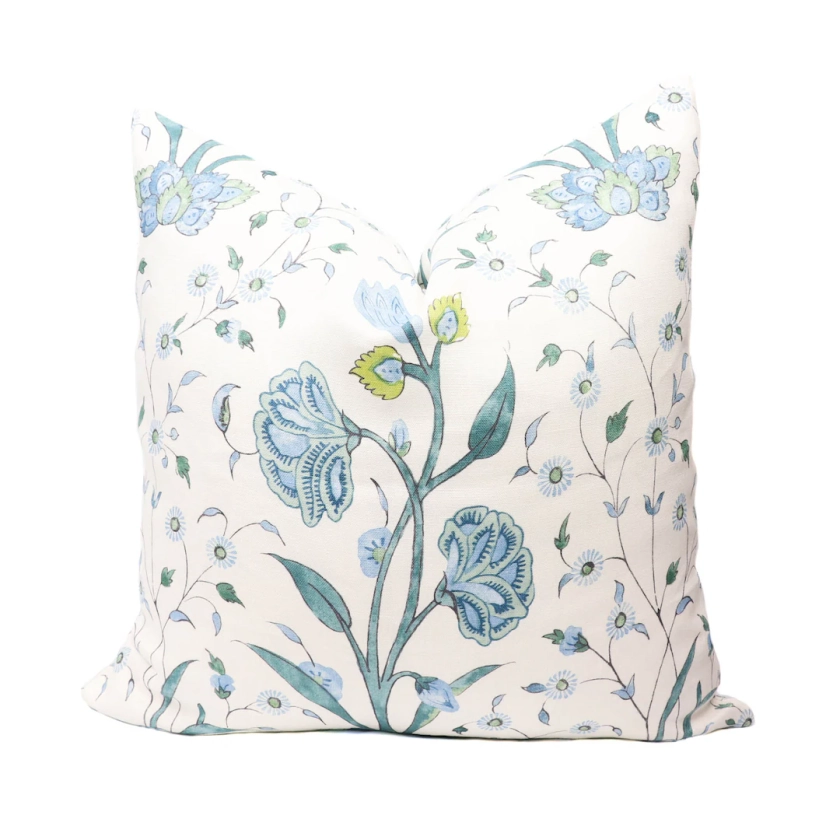 Schumacher Khilana Floral pillow cover in Peacock 178331 // Designer pillow // High end pillow // Decorative pillow