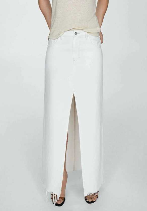 Mango Jupe longue - weiß/blanc - ZALANDO.FR