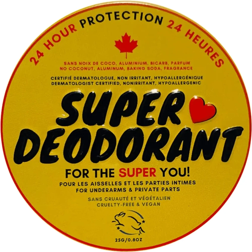 Super Deodorant for sensitive skin (1x25g) | Fragrance-free whole body deodorant for underarms, private parts & feet.