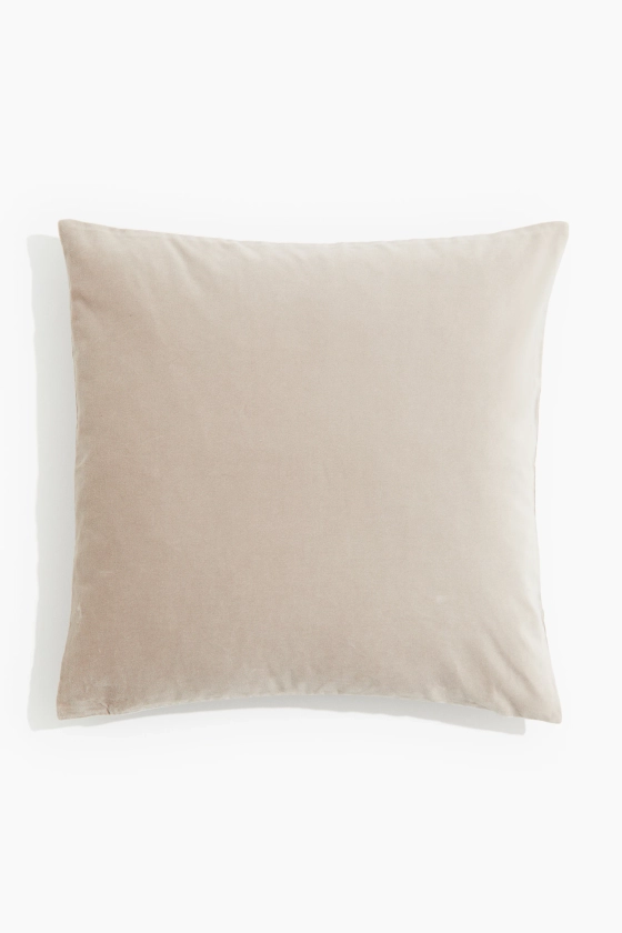 Housse de coussin en velours - Marron - Home All | H&M FR