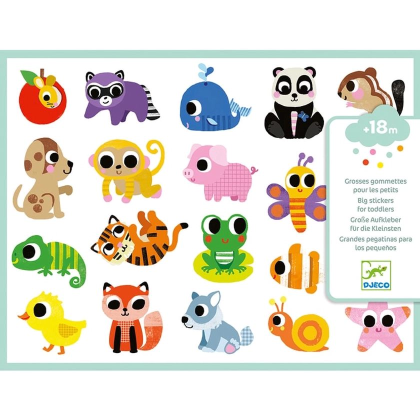 Bébés animaux - 100 Gommettes - Djeco - Découpage - Pliage - Collage | Cultura