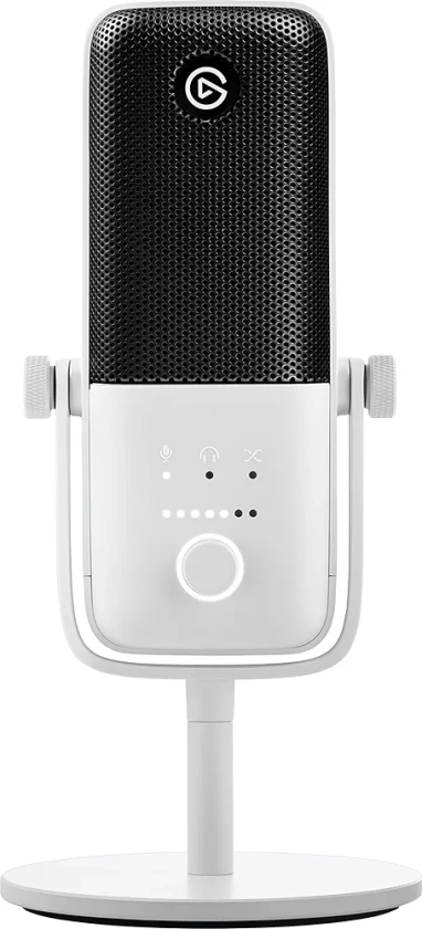 Elgato Wave:3 White - Micro à condensateur USB de qualité studio pour streaming, podcasts, gaming, télétravail, logiciel de mixage gratuit, plug-ins d'effets, anti-distorsion, plug & play sur Mac, PC