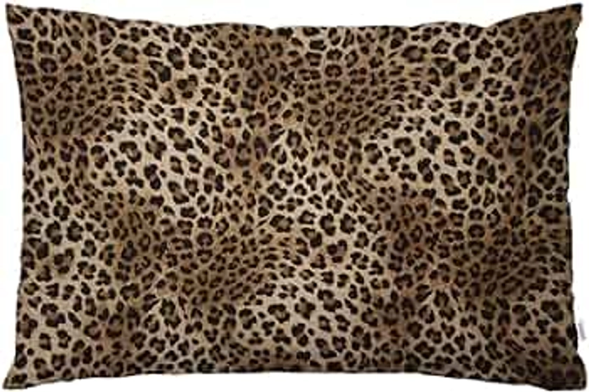 EKOBLA Throw Pillow Cover Leopard Print Pattern Safari Wild Animal Theme Pattern Leo Skin Cheetah Tiger Decor Lumbar Pillow Case Cushion for Sofa Couch Bed Standard Queen Size 20x30 Inch