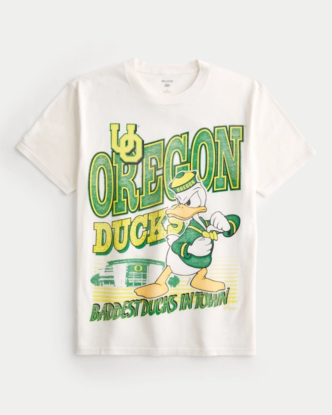 Men's Relaxed Disney University of Oregon Ducks Graphic Tee | Men's Tops | HollisterCo.com