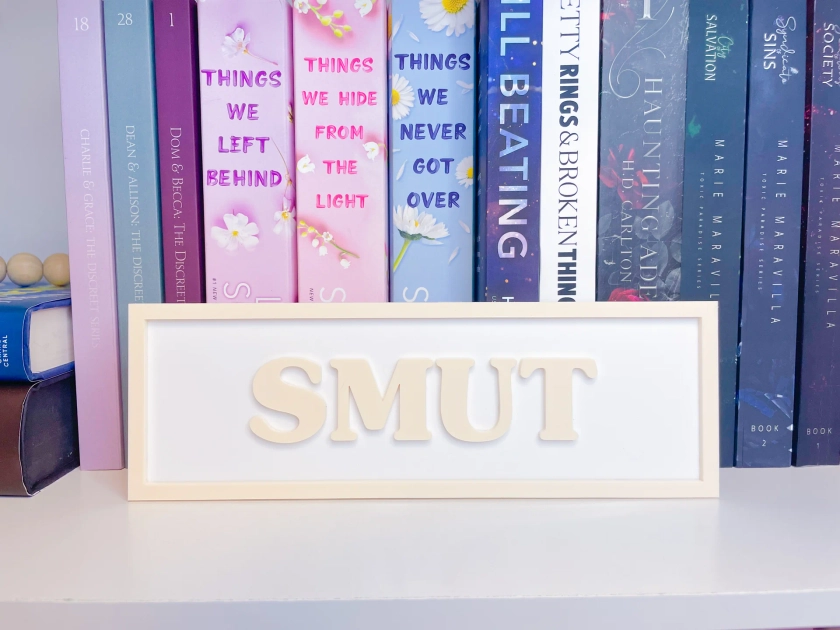 Smut Bookshelf Sign