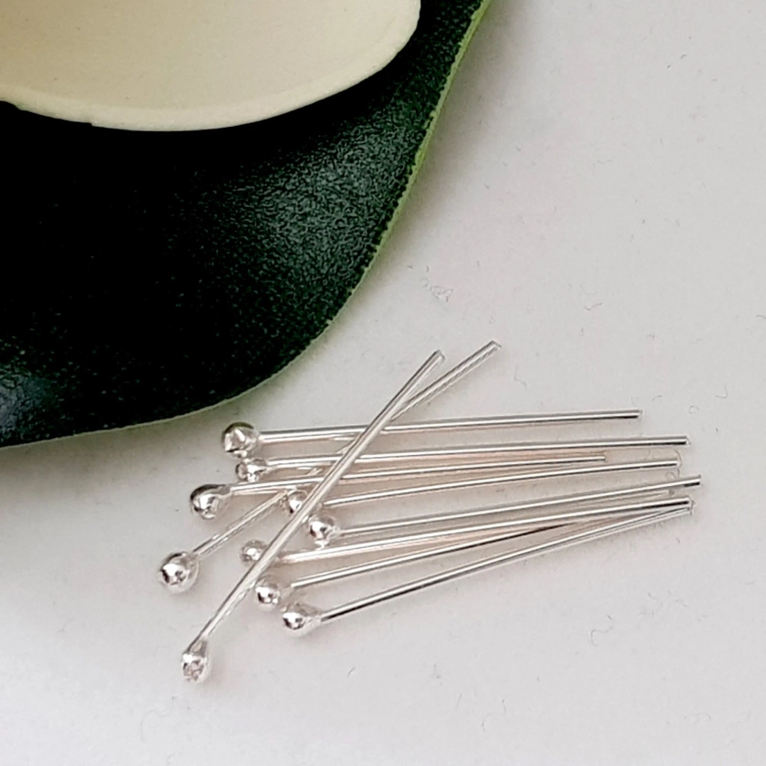 Sterling Silver Head Pins Jewellery Making Supply | Kalitheo Findings