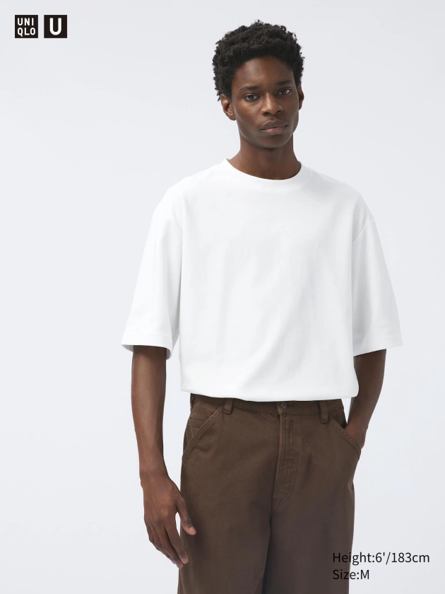 AIRism Cotton Oversized T-Shirt | Half-Sleeve | UNIQLO US