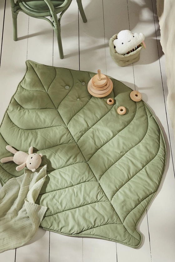 Leaf-shaped baby mat - Light green - Home All | H&M GB