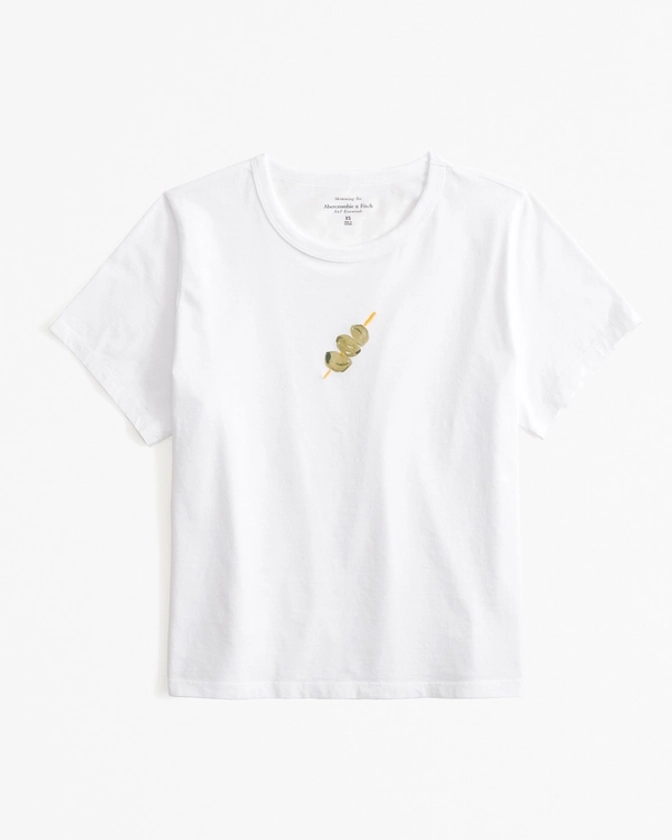 Women's Short-Sleeve Olives Graphic Skimming Tee | Women's Tops | Abercrombie.com