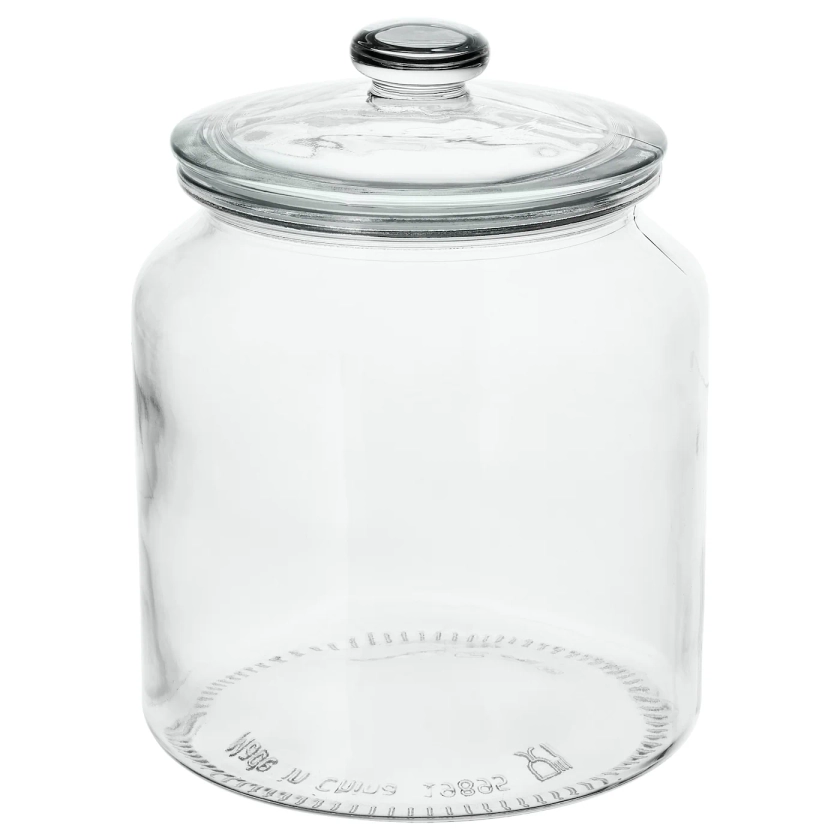 VARDAGEN Bocal avec couvercle - verre transparent 1.9 l