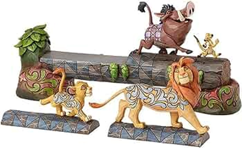 Disney Enesco Figurine Simba, Timon & Pumbaa Camaderie, résine, Multicolore, 38 x 10 x 19 cm