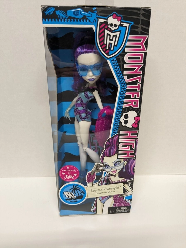 Monster High Swim Class Spectra Vondergeist Doll NRFB JUSTICE Store Exclusive