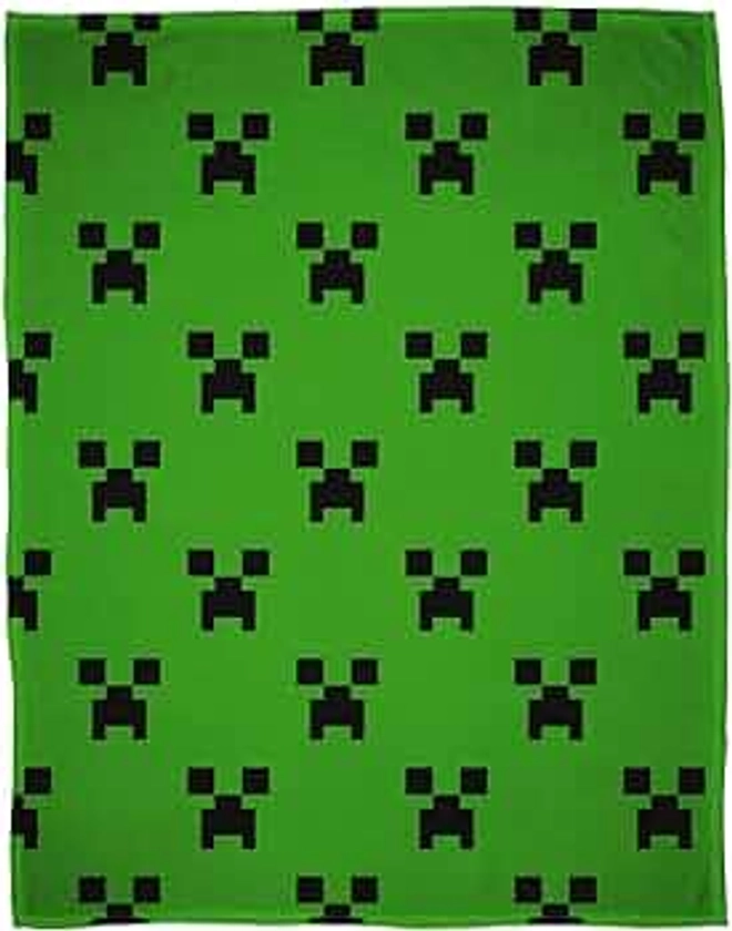 Minecraft Creeper Emerald Fleece Blanket