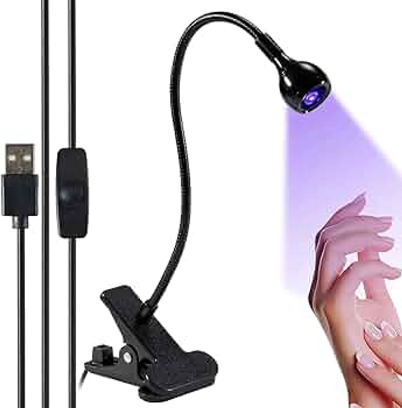 Cheerhom 5W Lampe UV Sèche Ongles, Lampe UV Ongles Gel Pose Americaine, Lampe Led Ongles Professionnel, Mini Lampe UV Ongles Gel.