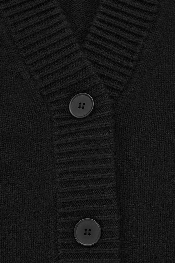 CARDIGAN COL EN V COCOONING LAINE - Noir - Knitwear - COS