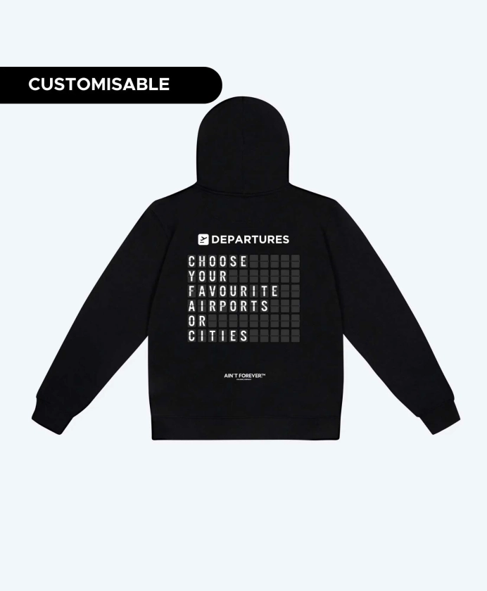 THE DEPARTURES HOODIE (BLACK / WHITE)