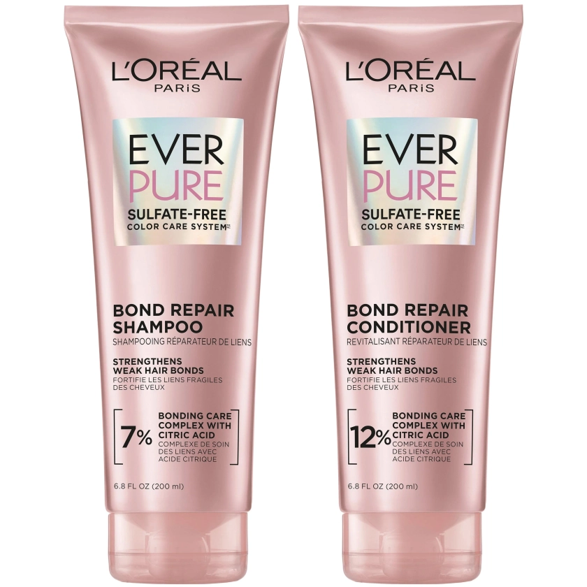 L'Oreal Paris EverPure Sulfate Free Bond Strengthening Shampoo & Conditioner Set, 6.8 fl oz