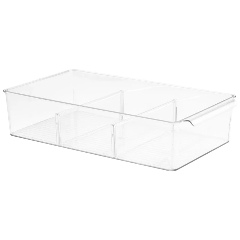 Divided Fridge Storage Tray - 36.5 x 20.3 x 8.5cm