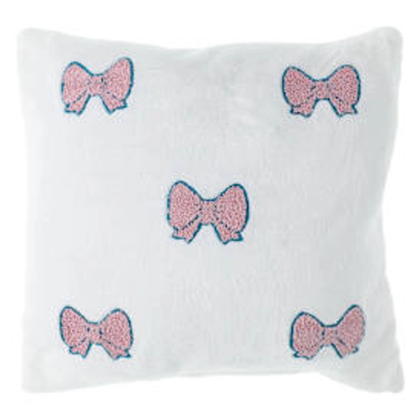 Bow Icon Throw Pillow 16in x 16in