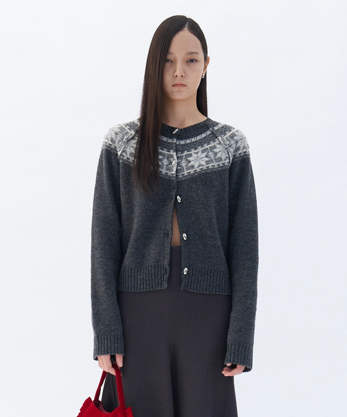 Nordic Cardigan (Charcoal) - 윤세 (YUNSÉ)