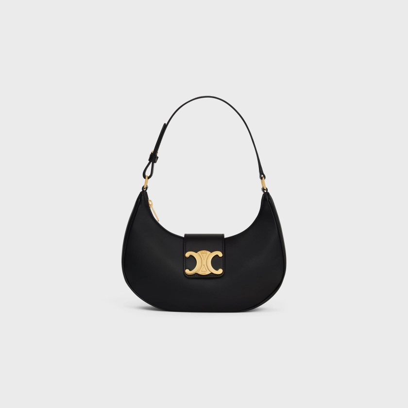 MEDIUM AVA TRIOMPHE BAG IN SMOOTH CALFSKIN - BLACK | CELINE