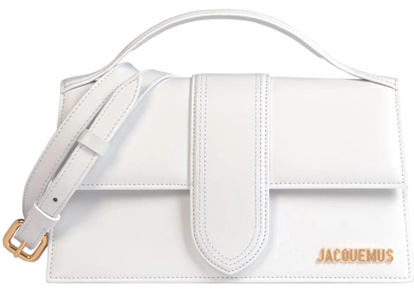 Handtasche Jacquemus Le Grand Bambino Trageriemen weiß