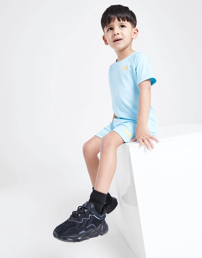 Blue Under Armour Emboss Grid T-Shirt/Shorts Set Infant | JD Sports UK 