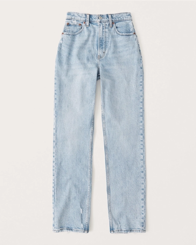 Women's Curve Love Ultra High Rise 90s Straight Jean | Women's Clearance | Abercrombie.com